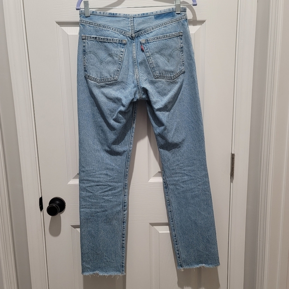 Levi's 501 Mini Waist Distressed Jeans Size 25 - Picture 6 of 10